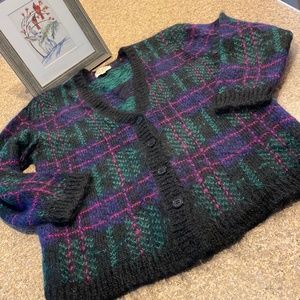 Vintage Susan Bristol Mohair Blend Button Sweater Medium